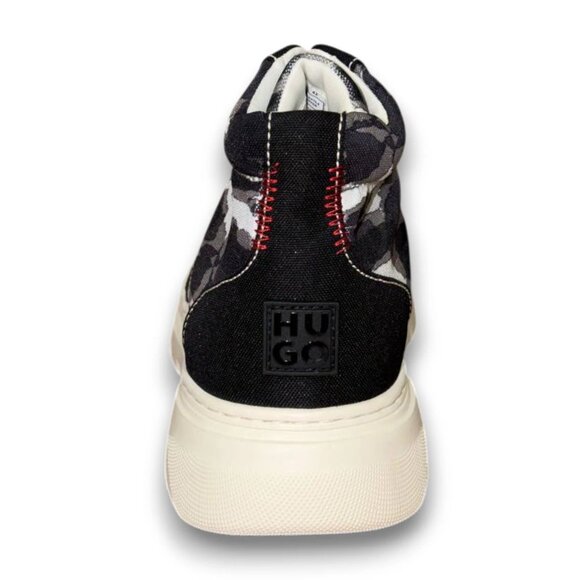 HUGO Urian Hito Men's Black/Military Textile Sneakers US 9 (UK8 EU 42) MSRP $199 - Picture 3 of 4